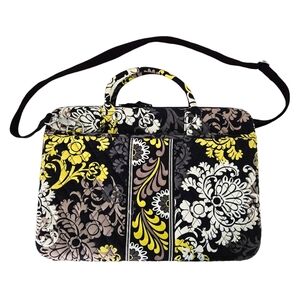 Vera Bradley Yellow & Black Paisley Baroque Hard-Sided 15" Laptop Case Bag